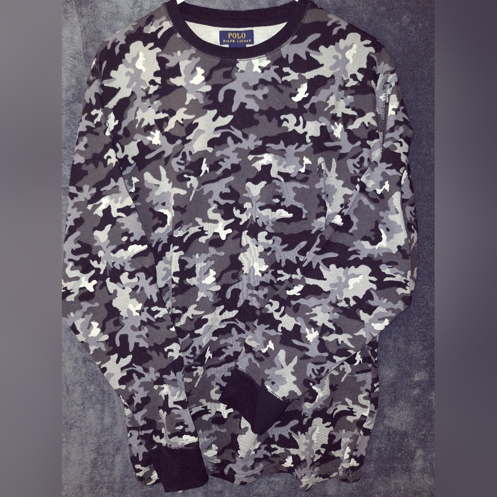Black/Gray Camo -Polo by Ralph Lauren- XL